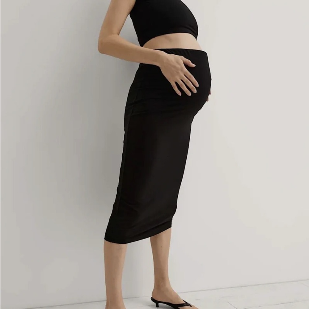Hatch Black The Body Maternity Skirt